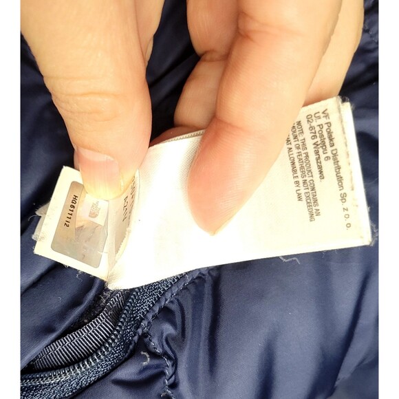 The North Face Toddler 3T 550 Reversible Down Puffer Jacket – Navy & Red Plaid - Picture 10 of 11